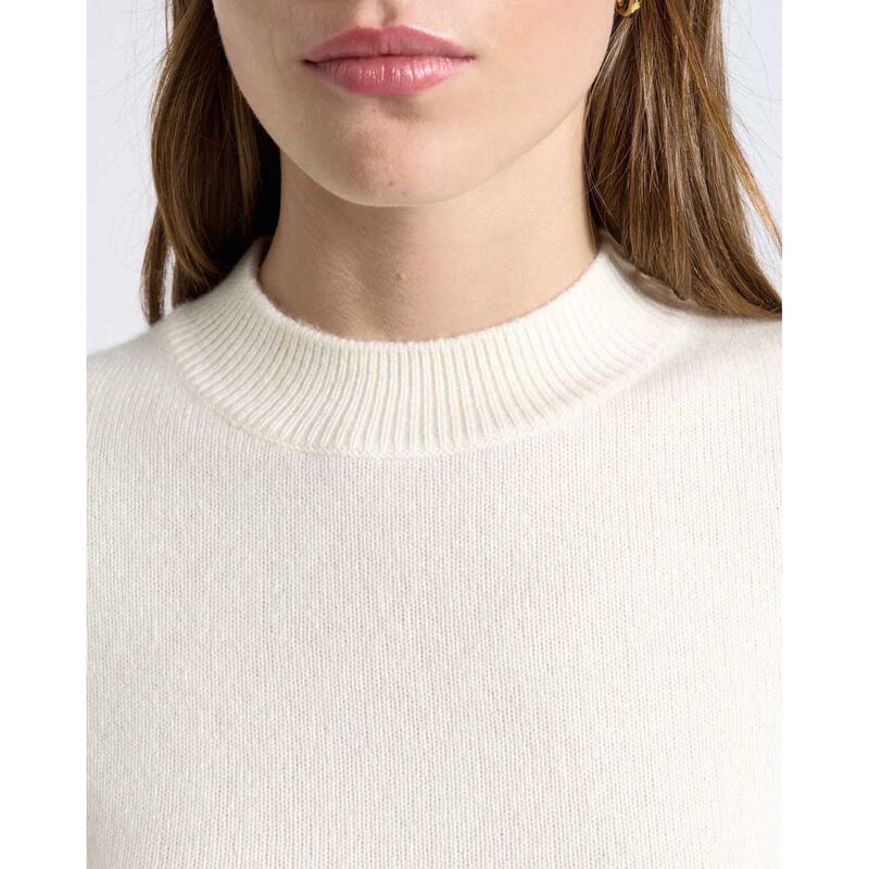 Cue Merino Cashmere Blend Mock Neck Short Sleeve Knit image number 2